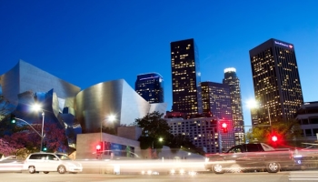 Los Angeles Museum of Art with Skyline 